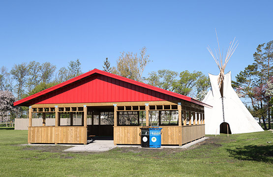 Four Winds Cultural Centre picnic shelter